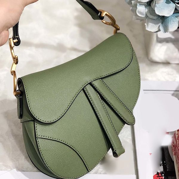 

Top Quality Handbags sac femme bandolera famous satchel bag green Genuine Leathe saddle women belt waist shoulder bag 7a high end purses