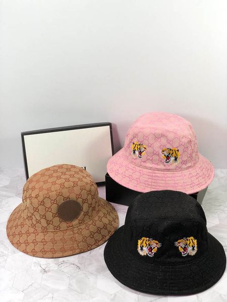 

embroidered tiger head fisherman hat designer scarf bucket hat baseball cap hat ladies luxury designer scarf silk designer turban 2020 new