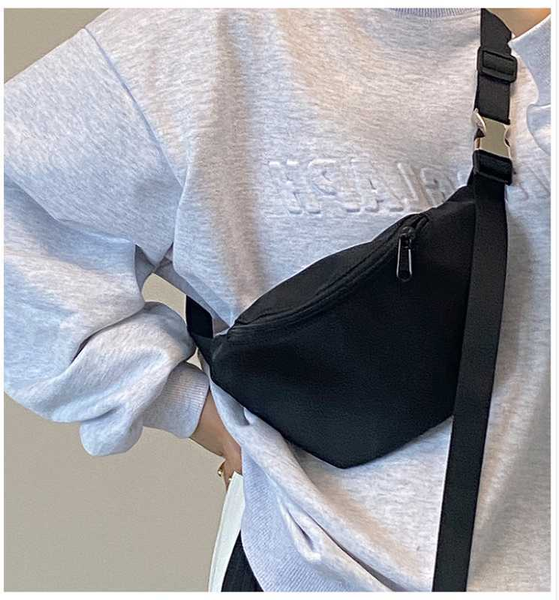 

fashion women small chest bag cross body nylon girl messenger shoulder bag waist female vintage cute black rt66777