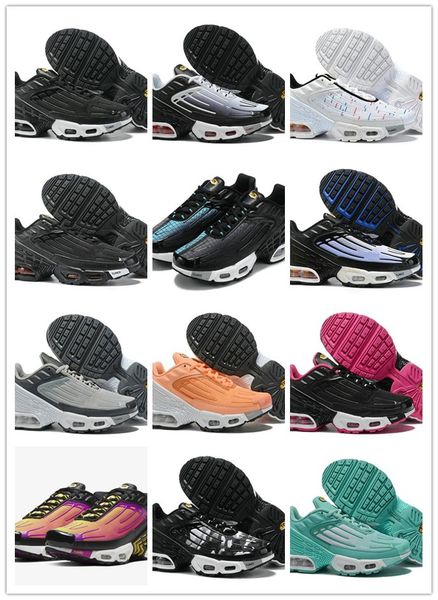

plus tn 3 iii mens running shoes parachute green sunset hyper violet red blue spider triple black white turned women tns sport sneakers
