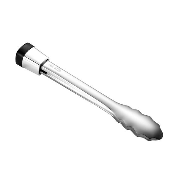

stainless steel barbecue clip food tongs clamp clam shell handle kitchen salad