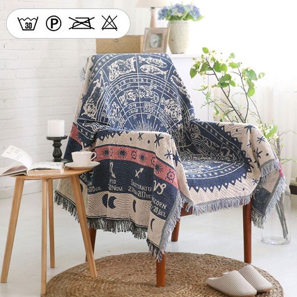 

nordic knitted throw thread blanket bed sofa travel nap blankets soft towel portable car travel cover blanketfor home office