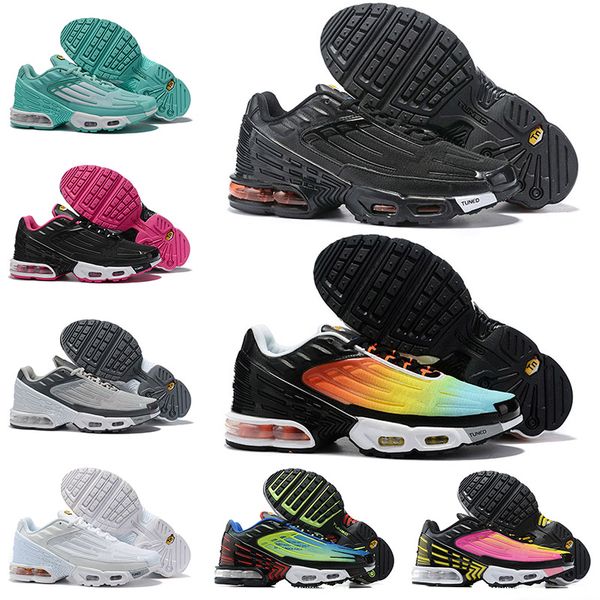 

2020 running shoes mens womens plus tn 3 iii parachute sunset red blue spider triple black white cool grey men women sneakers