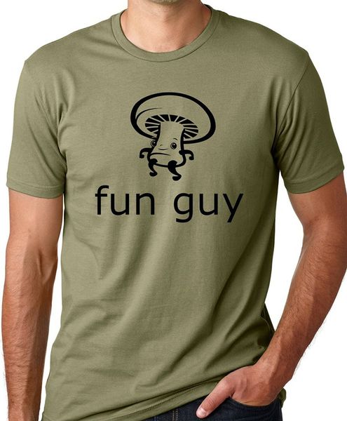 

2018 new summer cool tee shirt funguy funny mushroom tee fun guy t-shirt cotton t-shirt