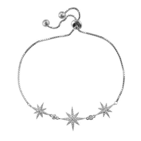 

new arrival starburst cubic zirconia cz crystal adjustable bracelets for women wedding bridal charming bracelet & bangles, Red;blue