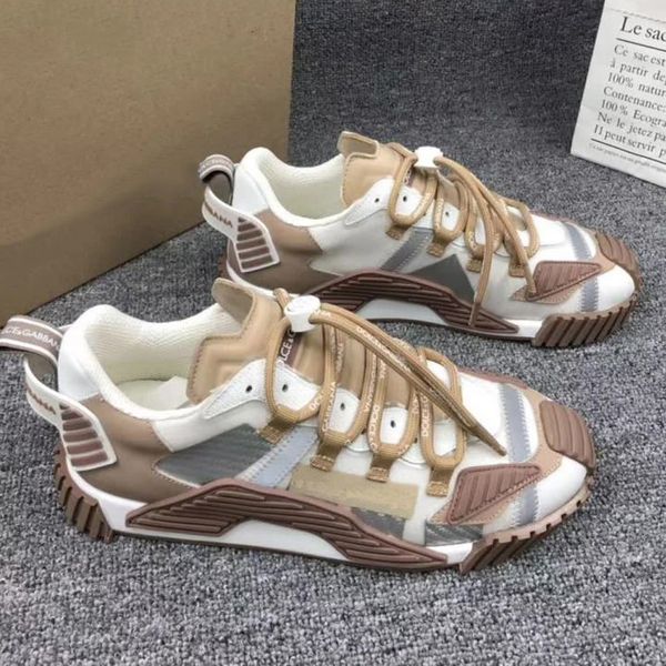 

with box sneaker casual shoes trainers fashion sports shoes leather boots sandals slippers vintage air for man woman d2605, Black