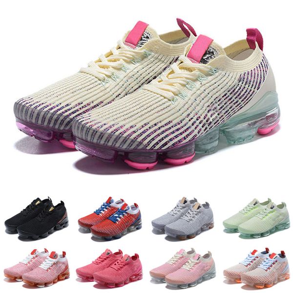 

women and men outdoor shoes fly 3 3.0 knit triple black white blue sports trainers true mesh sneakers 36-45