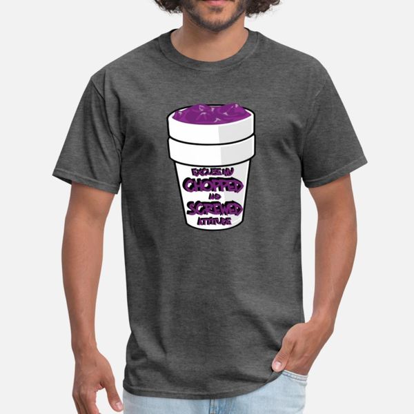 

purple drank lean chopped and screwed t shirt men designer cotton o neck trend interesting comical summer novelty shirt, White;black