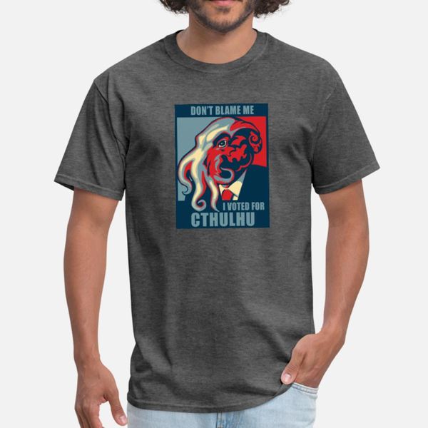 

don't blame me i voted for cthulhu t shirt men designer 100% cotton crew neck solid color interesting building spring letters shirt