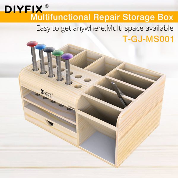 

screwdriver tweezers holder electronic components multifunction storage box desk storage practical phone tool parts deposit box