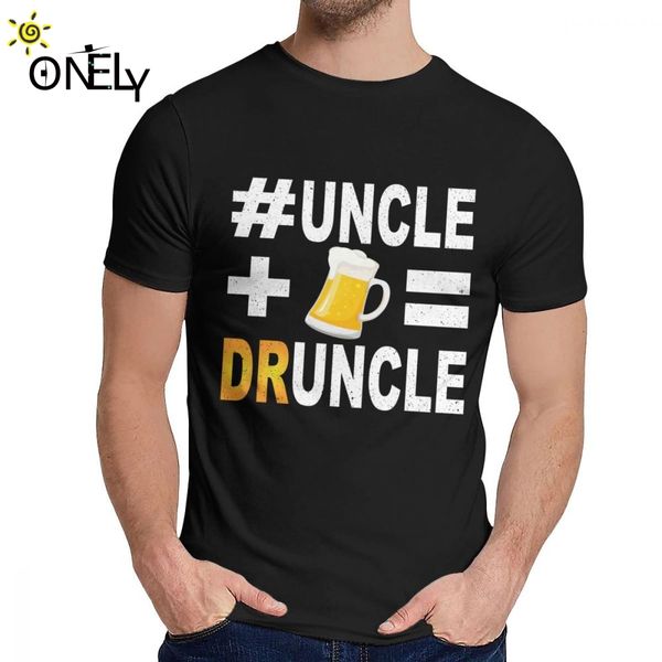 

casual drunk uncle beer t-shirt summer cool man 100% cotton clothes fashion crewneck
