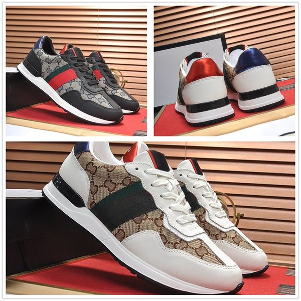 

new classic designers shoes triple red green sneakers mens running shoes casual flat sneakers leather chaussures driving trainers sa8