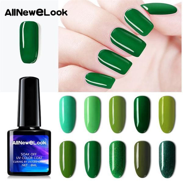 

nail gel allelook christmas polish uv pink green color soak off avocado varnishes art vernis semi permanent, Red;pink