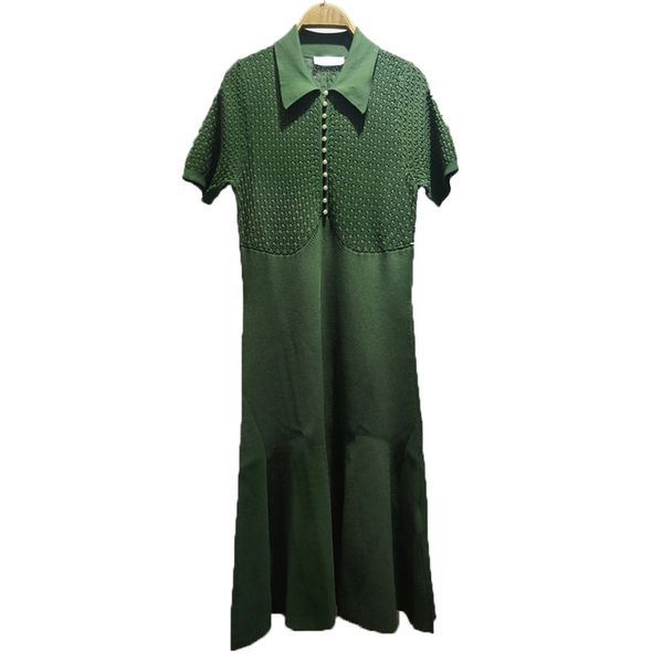 

805 2020 autumn a line short sleeve lapel neck dress prom fashion flora print panelled brand same style renjie, Black