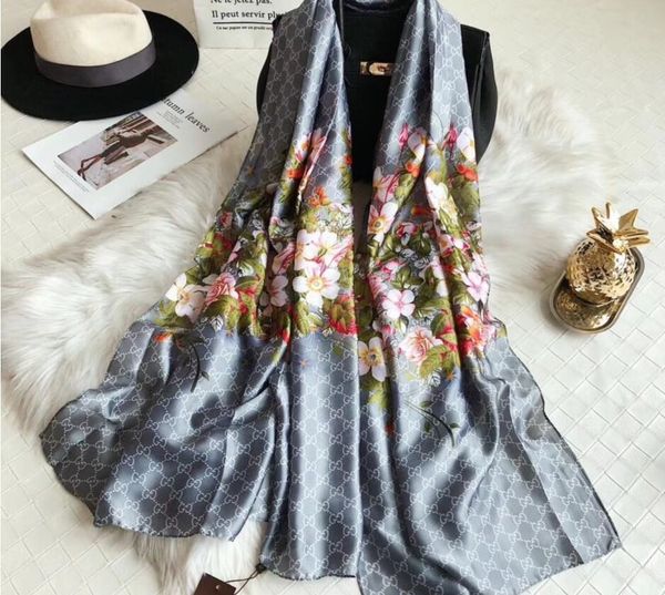 

high-end, classic and fashionable silk scarves for men and women are style size 180*90cm, Blue;gray