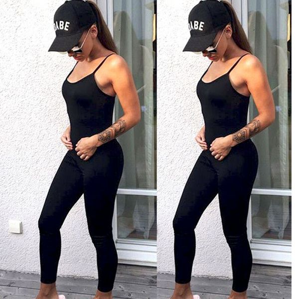 

hirigin women sports yoga jumpsuit sleeveless workout gym fitness pants solid stretch backless jumpsuits athletic clothes, White;red