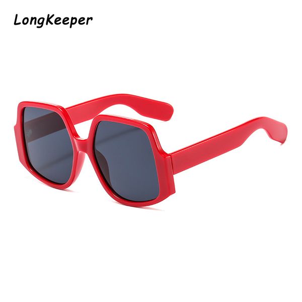 

designer shades oversized sun glasses black red fashion glasses 2020 women square sunglasses street suv400, White;black