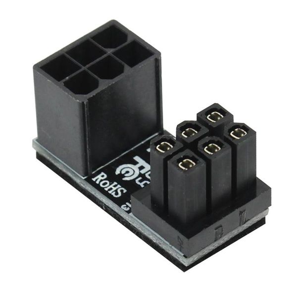 

jeyi atx 6pin/8pin male 180 degree angled to 6pin/8pin female power adapter for desk graphics card