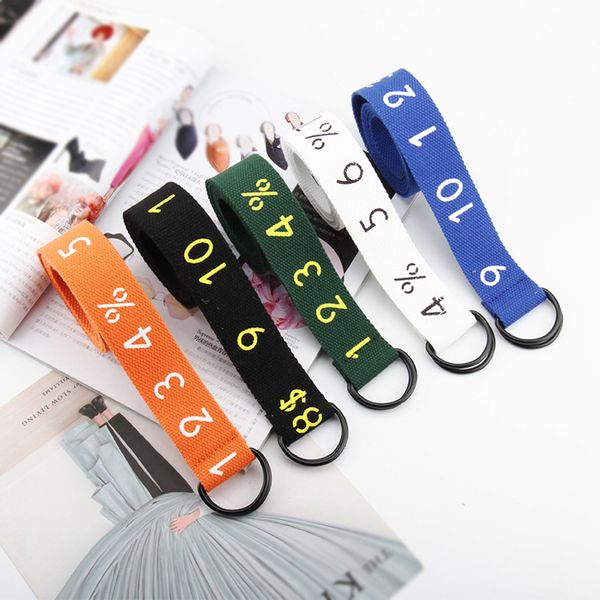 

fashion women belts wild letter printed canvas belt candy color waistband youth type students pants belt high quality, Black;brown