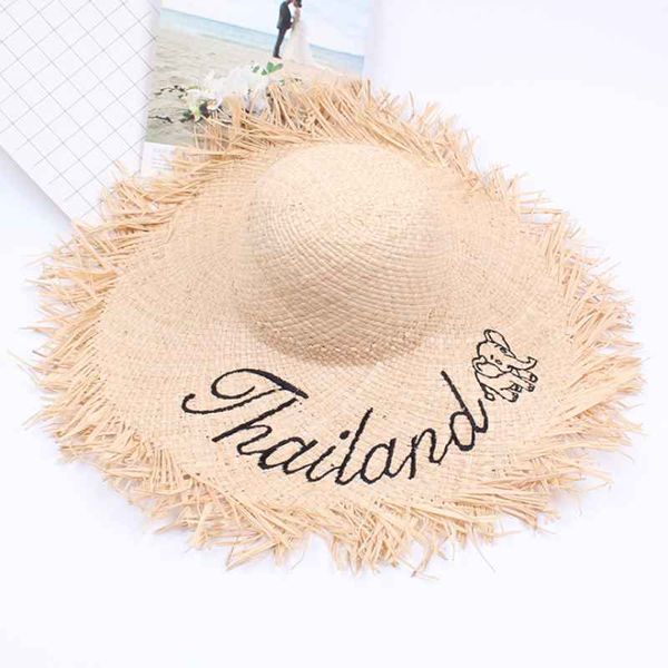 

wzcx 2020 new foldable letter embroidery tassel casual tide straw hat solid color korean version beach hat women summer cap, Blue;gray