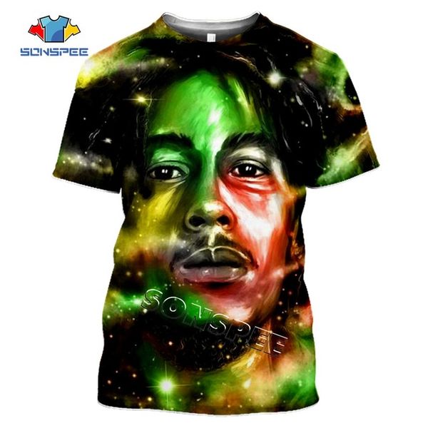

men clothing summer bob marley 3d print shirts horror kawaii comics men clothing