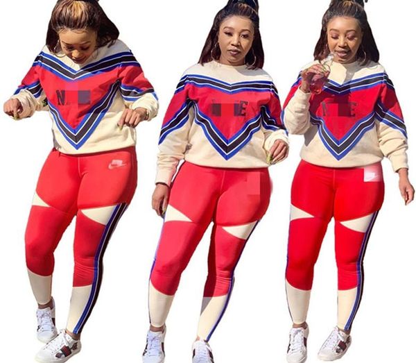 

women outfits two piece set pullover + legging + pants jogging sport suit sweatshirt tights sport suit fashion print sportsuit klw4602, Gray