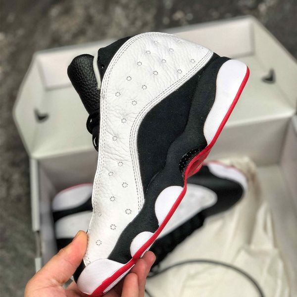 

jumpman 13 retro he got game 309259 104 white true red black men tennis shoes schoenen big size gym shoes mens shoes, White;red