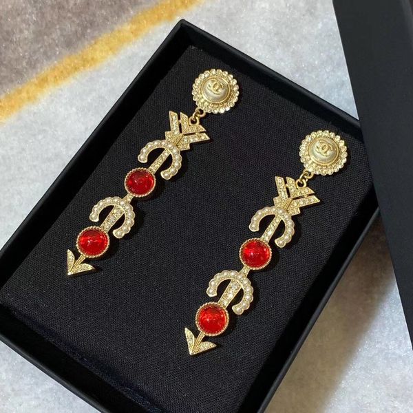 

роскошного качество форма стрелка с красным и алмазным перламутром для женщин свадебных украшений подарка ожерелье роскошного качества освоб, Golden
