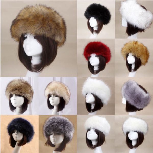 

2020 fashion new thick fluffy russian cap faux fur hat winter ski hats hot, Blue;gray
