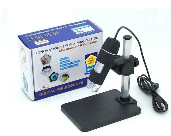 

100pcs 2.0mp 8-led endoscope with measurement software 1000x usb digital microscope endoscope camera microscopio magnifier