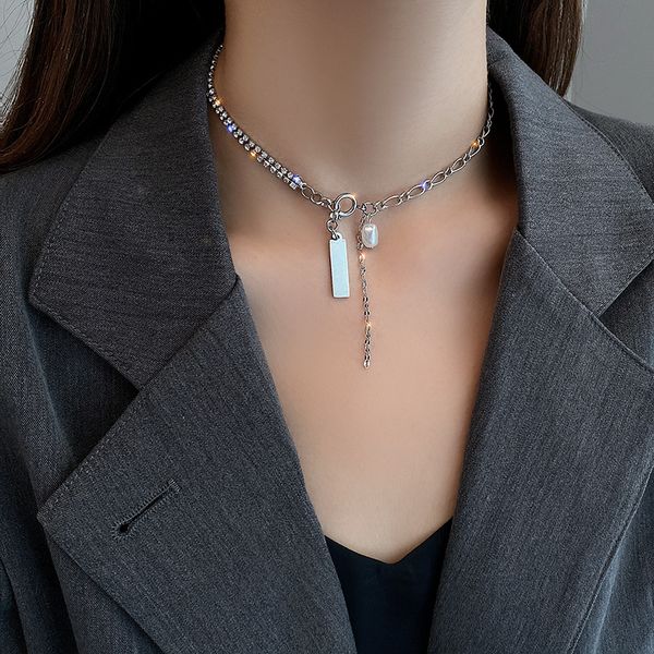 

мода новой ювелирных женщин дизайнера ожерелье простота своеобразие женщины ожерелья персонализированного кулон женщина подвеска ожерелье пр, Silver