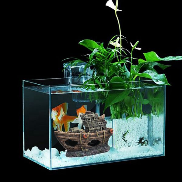 

decorations mini resin pirate ship for home garden fish tank decoration landscape decorationa1