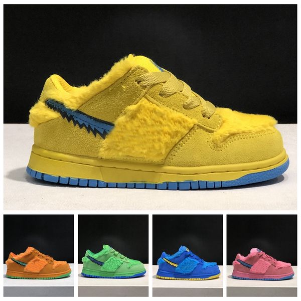 

new grateful sb dunk dead bear big kids designer shoes for baby children boys girls dunks trainers sports sneakers running shoes size 24-35