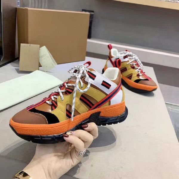 

fashion real leather handmade multicolor gradient technical fabric sneakers women famous shoes 05 b24, Black