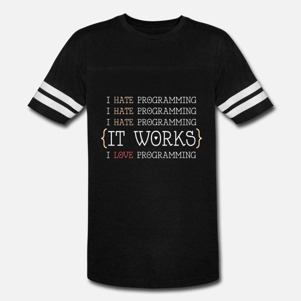 

i hate love programming t shirt men personalized short sleeve crew neck costume anti-wrinkle casual summer style letter shirt