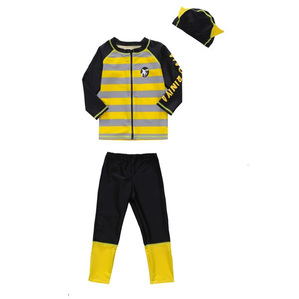 

upf50+ sunsuit kid boys & girls two piece swimsuits rash guard long sleeve swimwear set zip up bathing suits 2-10 years old