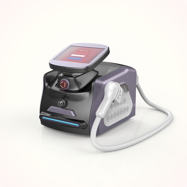 

2020 factory price portable ice laser 755 1064 808nm diode laser hair removal machine for spa and salon, Black