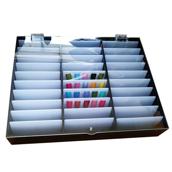 

30 grids adjustable portable acrylic storage box nail decorations organizer