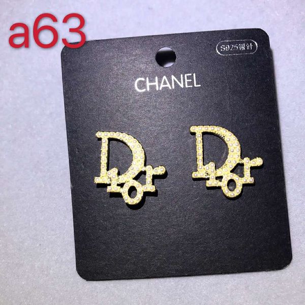 

wholesale brand designer double letters earrings ear studs gold tone earring for women men wedding party jewelry gift, White