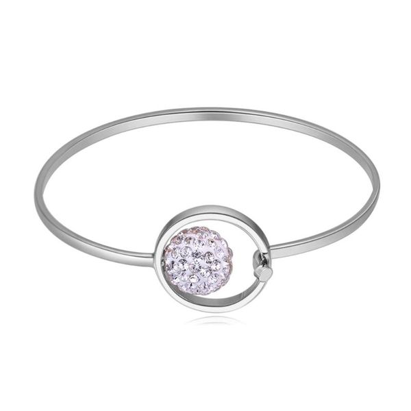 

new fashion simple bracelet girls women luxury silver plated chain carve patterns oval party travel bangle female jewelry, Black