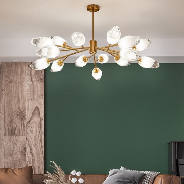

modern minimalist led chandelier light luxury living room pendant lamp glass molecular lamp nordic villa bedroom dining room pendant lights