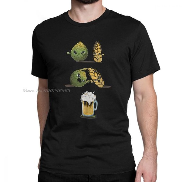 

beer fusion men t shirt bar alcohol ale drink funny tees short sleeve crew neck t-shirts cotton gift funny clothes
