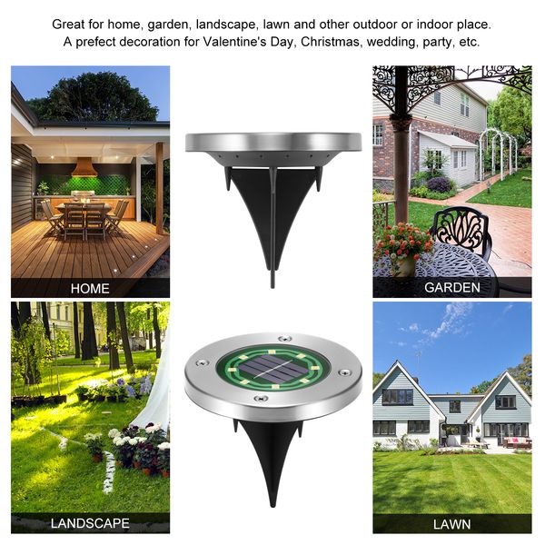 

8 led solar power sensor lawn lights waterproof ip67 street energy saving garden path lamp christmas lights outdoor decoration