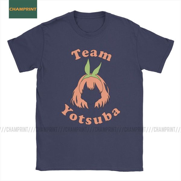 

team yotsuba nakano the quintessential quintuplets t-shirt men nakano manga anime funny 100% cotton tees short sleeve t shirt