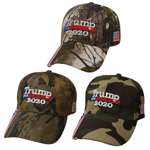 

camouflage hat with trump 2020 american election flag pattern cotton sports baseball hat make american great again cap fashion men women, Black;white