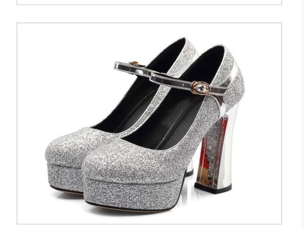 

2020 spring and autumn with new style fashion high heel coarse heel round head waterproof table women's shoes @nm19, Black