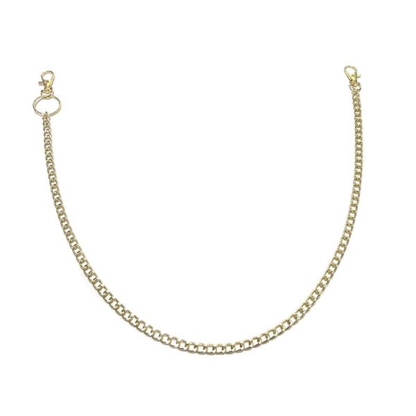 

women gifts hip hop punk clothing accessories single three layer long belt keychain waist wallet fashion metal pants chain, Silver