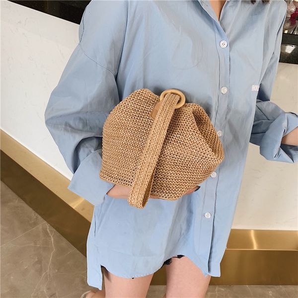 

2020 straw handbag casual beach bag handmade ethnic woven bag