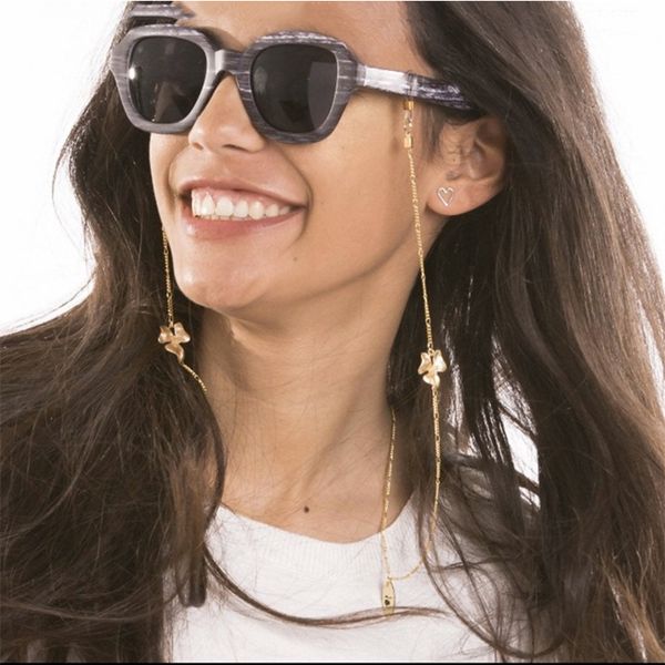 

new chic fashion metal flower reading glasses chain for women gold sunglasses cords casual eyeglass chain for glasses women 2020, Silver