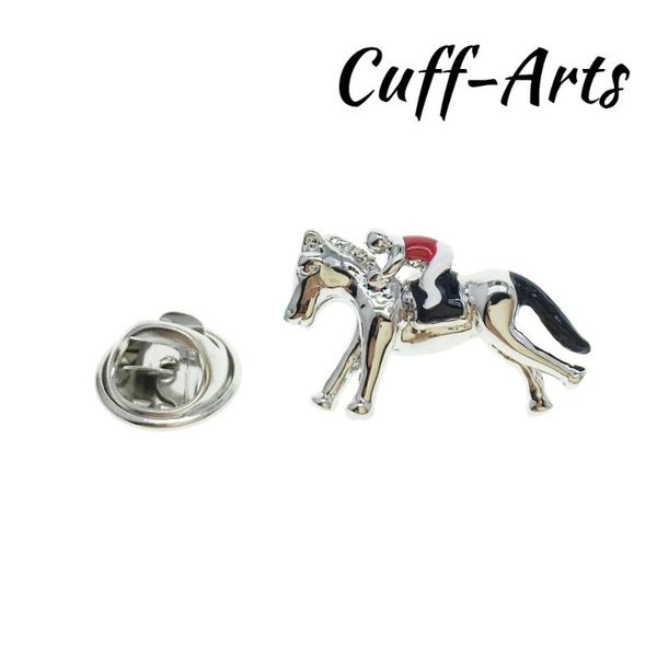 

brooch lapel pin for men pins and brooches jockey on horseback lapel pin jewelry broche de la solapa by cuffarts p10176, Gray